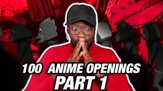 These are good🔥🔥| 100 Legendary Anime Openings (PART1) REACTION