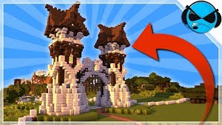 Minecraft: How to Build an EPIC Medieval Castle Gate Tutorial
