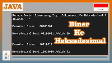Program Java Konversi Biner Ke Heksadesimal