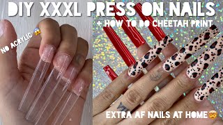 LV Nails, How To Make Press On Nails At Home, XXL Stiletto Nails