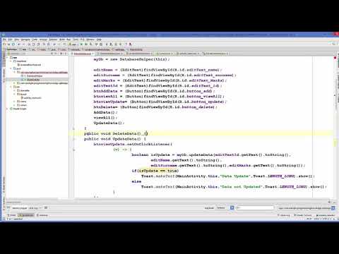 Android SQLite Tutorial Delete Values from the Database Part 6 - YouTube