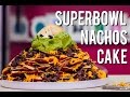 Best Superbowl Snack: A FULLY LOADED Nachos CAKE! With Cinnamon tortilla chips, chocolate and icing!