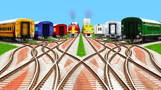 🥕Eight Trains Departure At Curves Railroad Tracks Relaxing yet stressful train simulator classic  screenshot 3