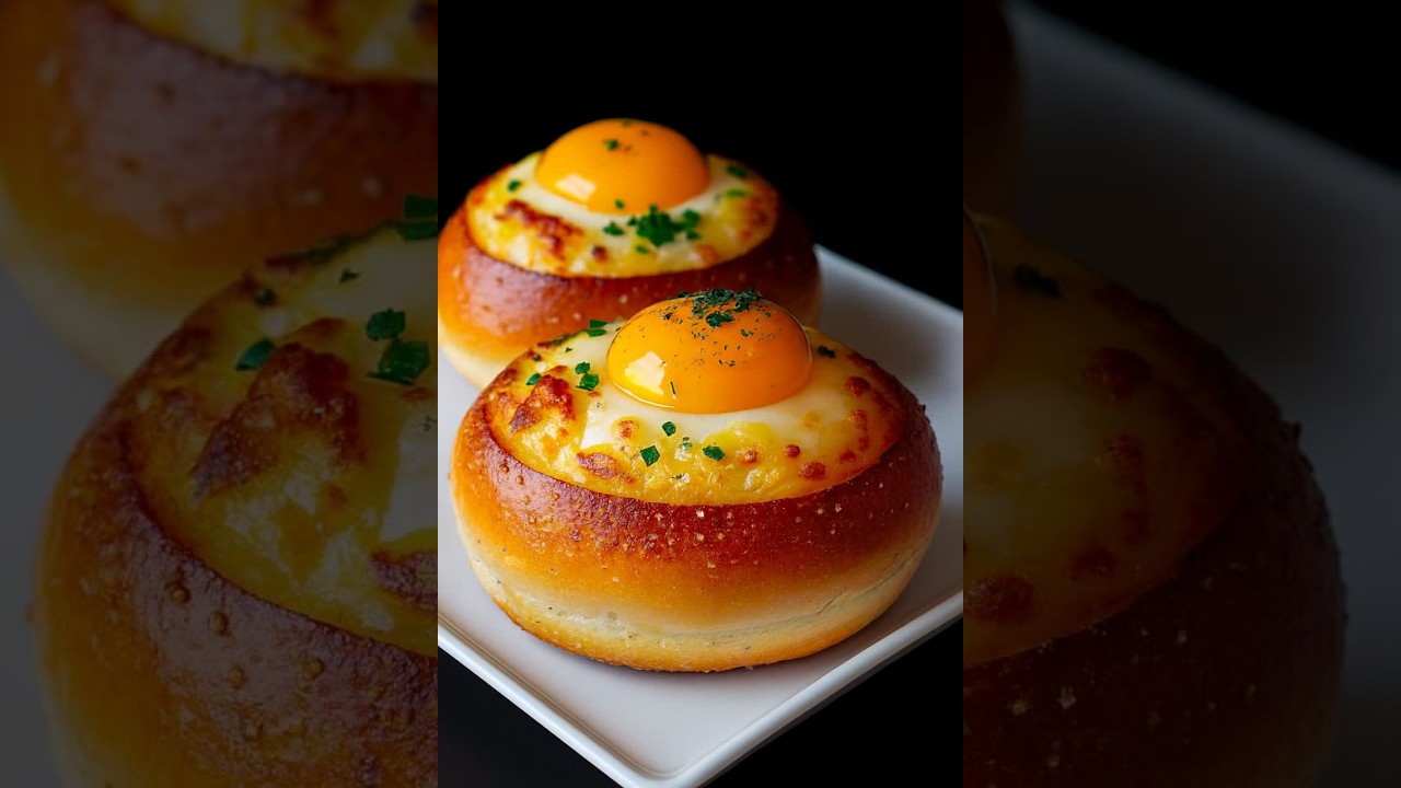 Simply pour the eggs into the bread – it will impress everyone instantly