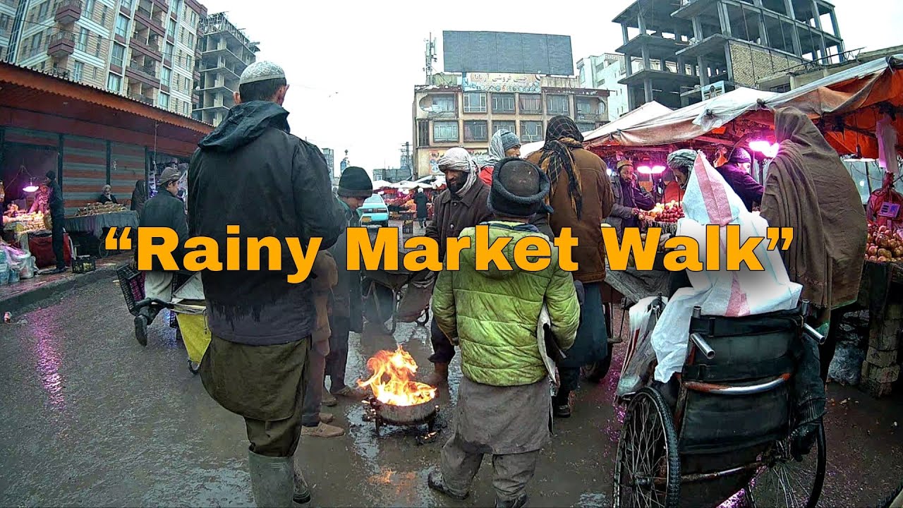 Rainy Market Walk in Afghanistan | Real Street Life🇦🇫