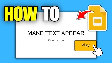 How To Make Text Appear One By One In Google Slides