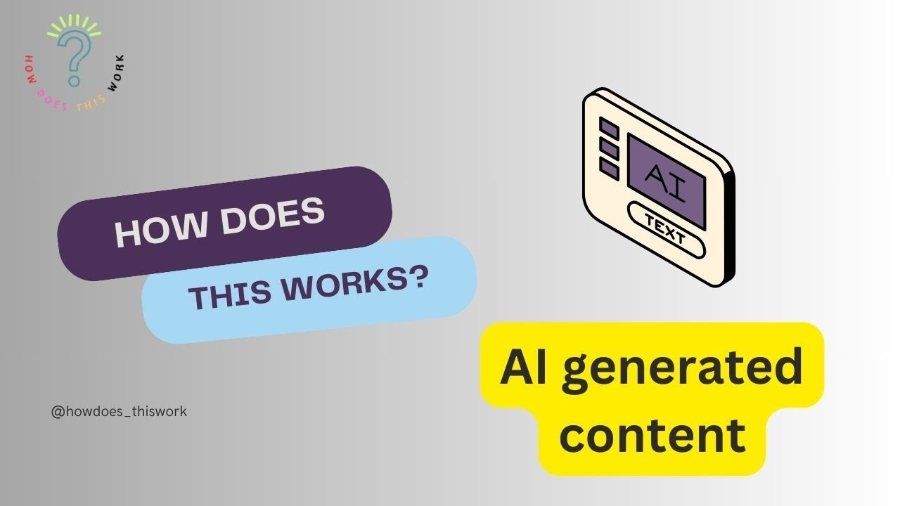 How does AI generated content works? - YouTube