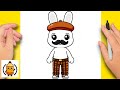 How To Draw Barney Easy | Roblox Animal Hospital Drawing Tutorial 