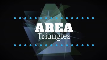 Area of a Triangle (easy to follow) for distance learning.  Best Video.