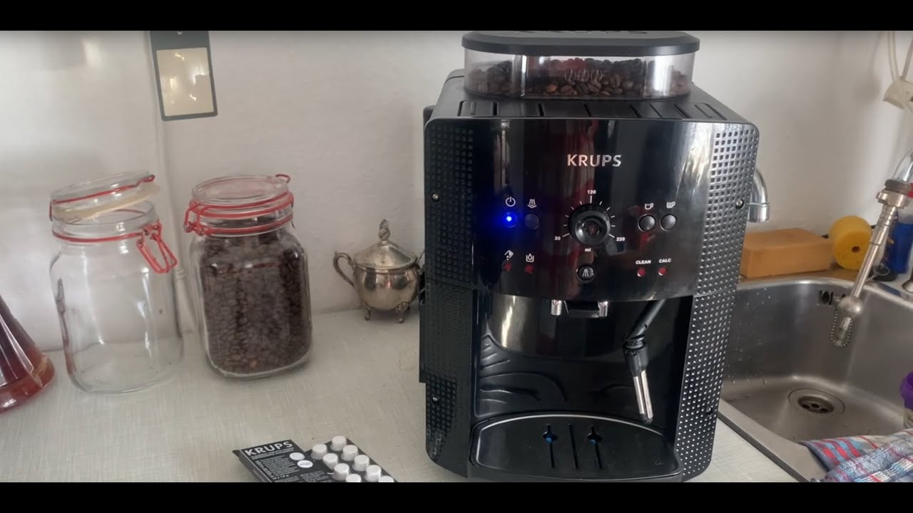 Krups coffee maker: Full cleaning cycle with tablets Krups Espresseria  Automatic Series EA80EA81 DIY 