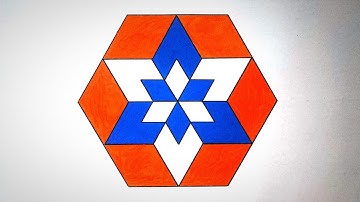 Hexagonal Geometry | Simple Geometric Design in Hexagon | How to Draw Geometrical Pattern in Hexagon