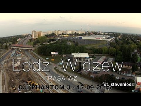 Łódź Widzew - Trasa WZ w budowie - Panoramika - Stadionᴴᴰ