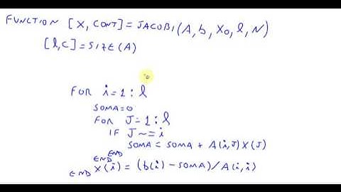 Computação Numérica - Sistemas Lineares 03 - Algoritmos do Método de Jacobi e Gauss-Seidel