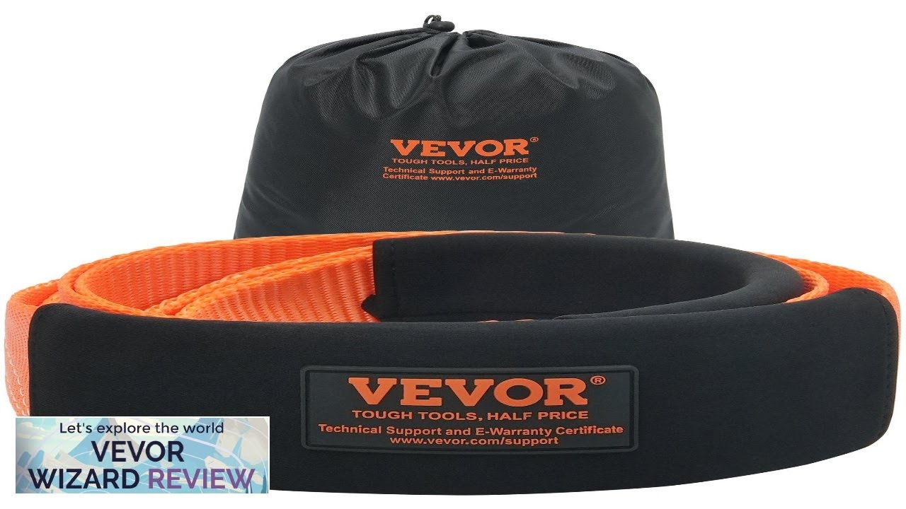 VEVOR Recovery Tow Strap 3 inches 8 feet 36000 lbs Break Strength Review