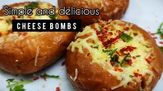 simple and delicious cheese bombs|Stuffed Cheese Bun|snacks recipe in tamil|quick evening snack screenshot 1