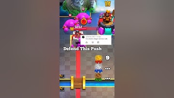 CAN YOU DEFEND THIS HUGE ELIXIR GOLEM PUSH..?? 🤯😳 #clashroyale #shorts