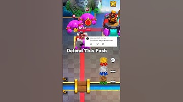 CAN YOU DEFEND THIS HUGE ELIXIR GOLEM PUSH..?? 🤯😳 #clashroyale #shorts