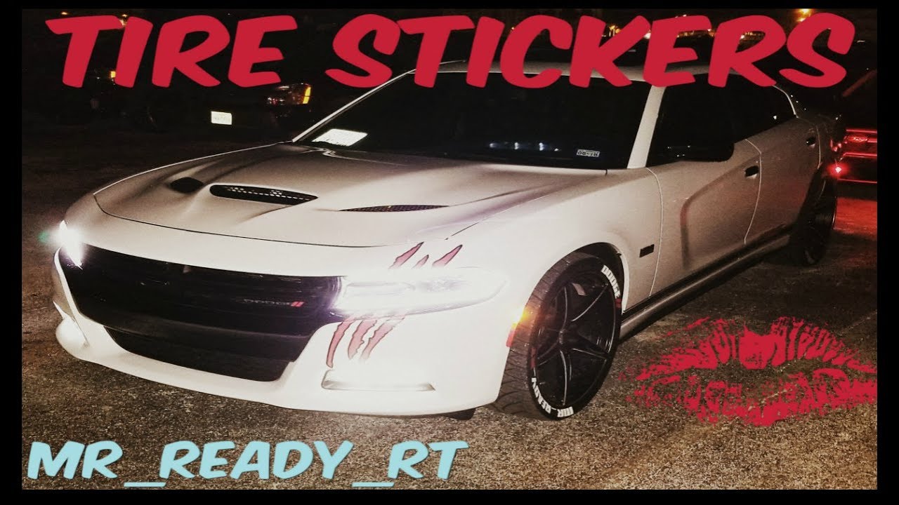 Tire stickers on Dodge Charger RT - YouTube