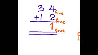 Addition of numbers in base 5         #base5 #addition #primarymaths