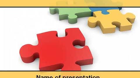 Red Jigsaw PowerPoint Template by PoweredTemplate.com