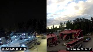 Timelapse winter vs summer in Kuopio, Finland