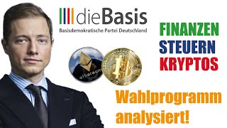 Wir analysieren das Wahlprogramm der Partei dieBasis auf Steuern und Finanzen!