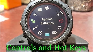 Garmin Tactix 7 Pro Ballistics Setting up Controls and Hot Keys