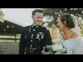 Marine corps pilot cries when he sees his bride  jenn  brian wedding