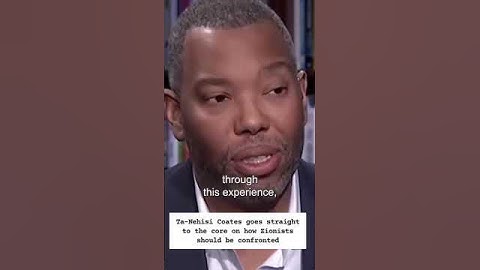 Ta-Nehisi Coates goes straight to the core of how Zionists should be confronted