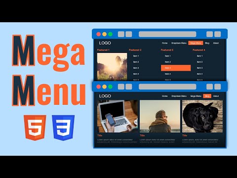 Easy Mega Menu and Multi Level Dropdown with Animations | HTML & CSS Tutorial (2020)