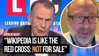 Wikipedia founder reveals site is running out of money | Andrew Marr on LBC