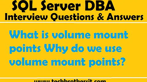 SQL Server Interview | What is volume mount points Why do we use volume mount points