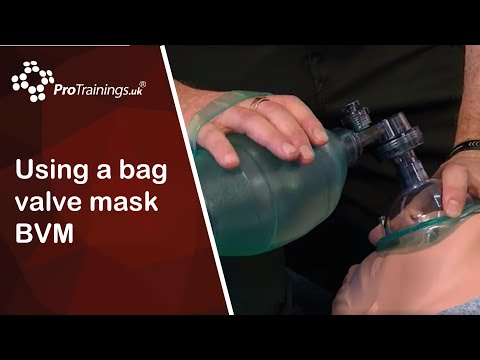 Using a bag valve mask BVM