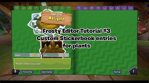Frosty Editor Tutorial #3 Custom Stickerbook Entries for Plants