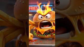 angry burger 🍔 🤬#shorts #ai #shortvideo #viral #animation #cartoon #funny #food