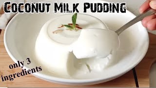 Easy #coconutmilk#pudding#coconut   | No#agaragar  No#gelatin  | Only 3 ingredient screenshot 4