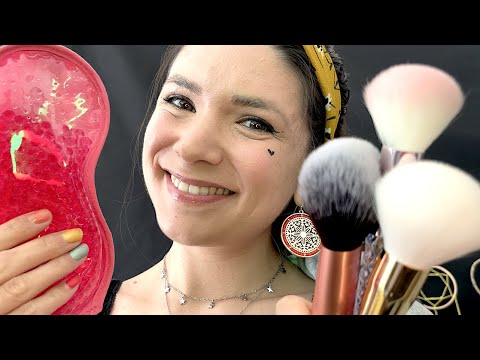 ASMR To Sleep like a Baby - Stress Relief + Face Brushing + Head Massage (PA, German/Deutsch)
