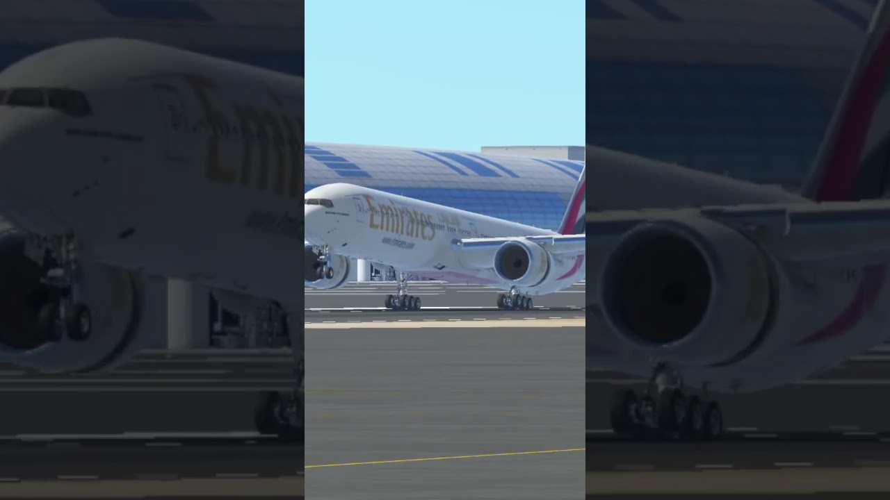 EMIRATES 77W LANDING AT DUBAI #shorts