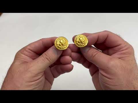 Cufflinks Navy Dress Uniform Button Cuff Links Waterbury Co. US Navy Issued Military Uniform Buttons