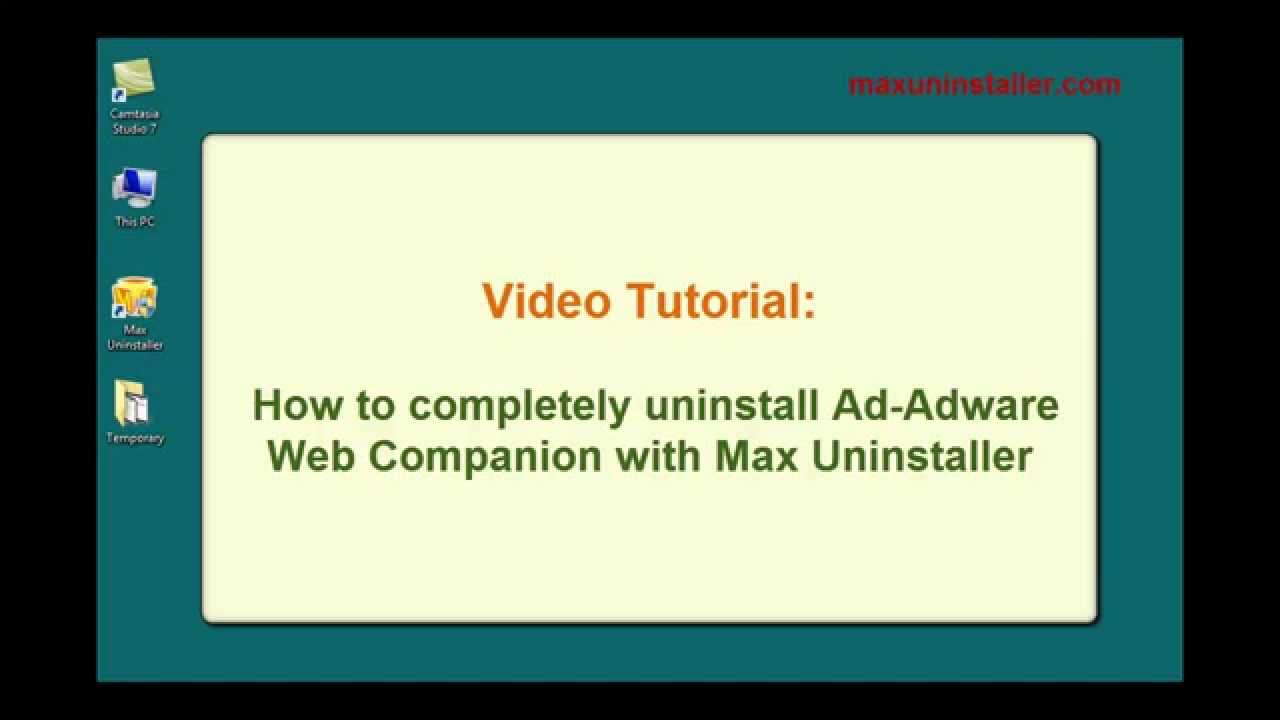 How to Uninstall Ad-Aware Web Companion with Max ...