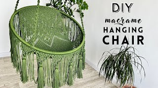 DIY Macrame Hanging Chair Tutorial │ Macrame Hanging Swing │ DIY hammock chair