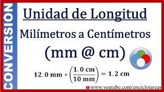 Convertir De Milimetros A Centimetros Mm A Cm Youtube