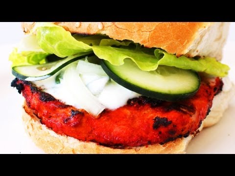 How To Make Tandoori Chicken Burger - Video Recipe