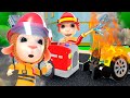 Brave Monster Fire Truck 🚒  Sudden Fires 🔥 Monster Truck | Cartoon for Kids | Dolly and Friends