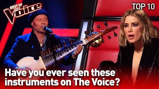 Unique \& Surprising instruments in The Voice | TOP 10