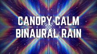 CANOPY CALM BINAURAL RAIN | Sheltering Forest Leaf Rain | 12 Hours | Black Screen, No Midway Ads