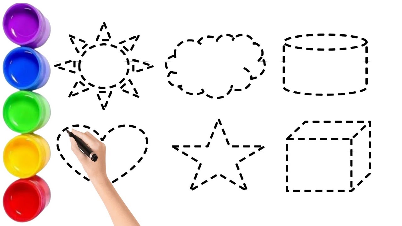 2D shape song preschoool drawing shape song