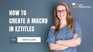 How to create a macro in EZTitles