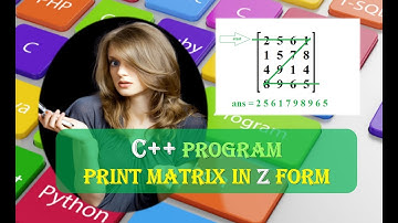 Program to Print Matrix in Z form C++