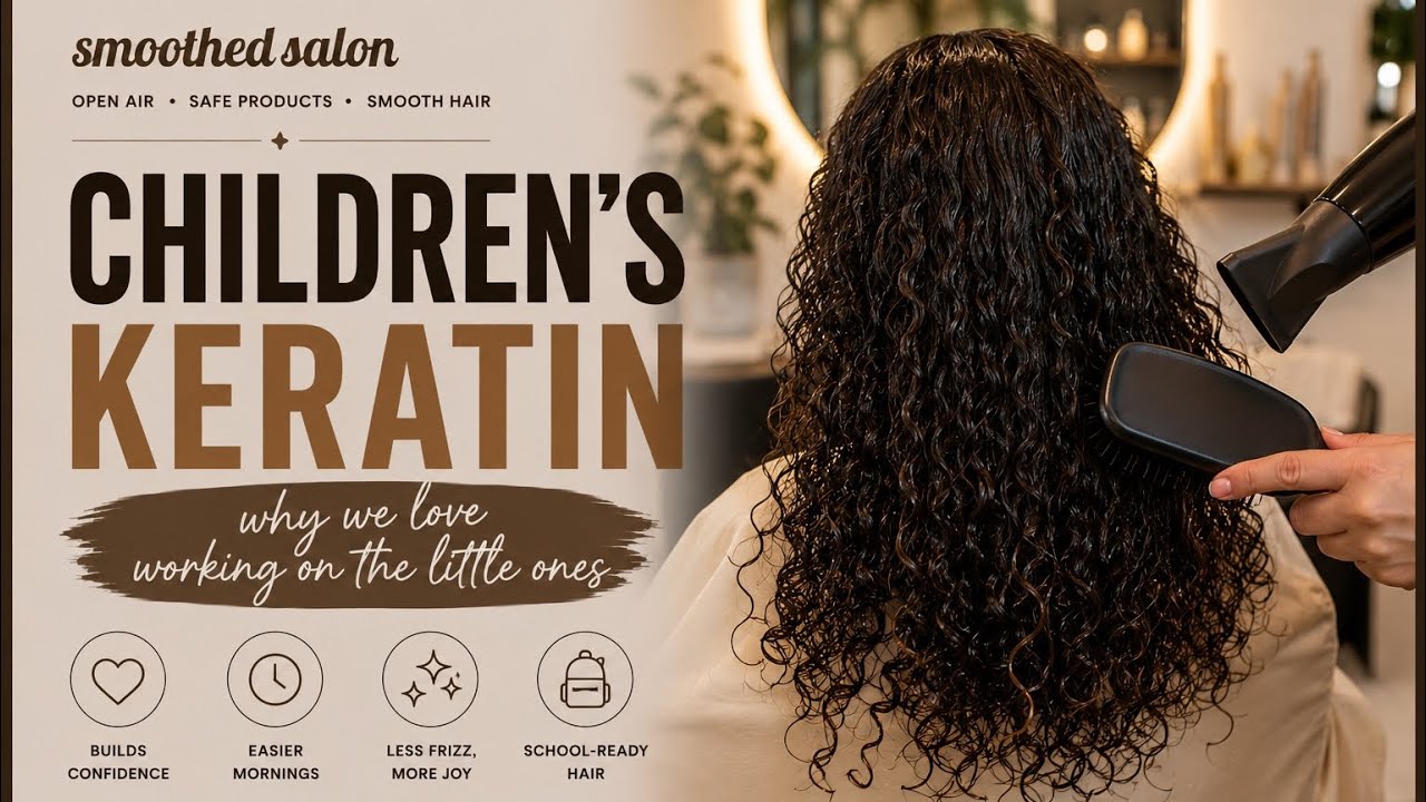 Kaylie explaining children's keratin smoothing